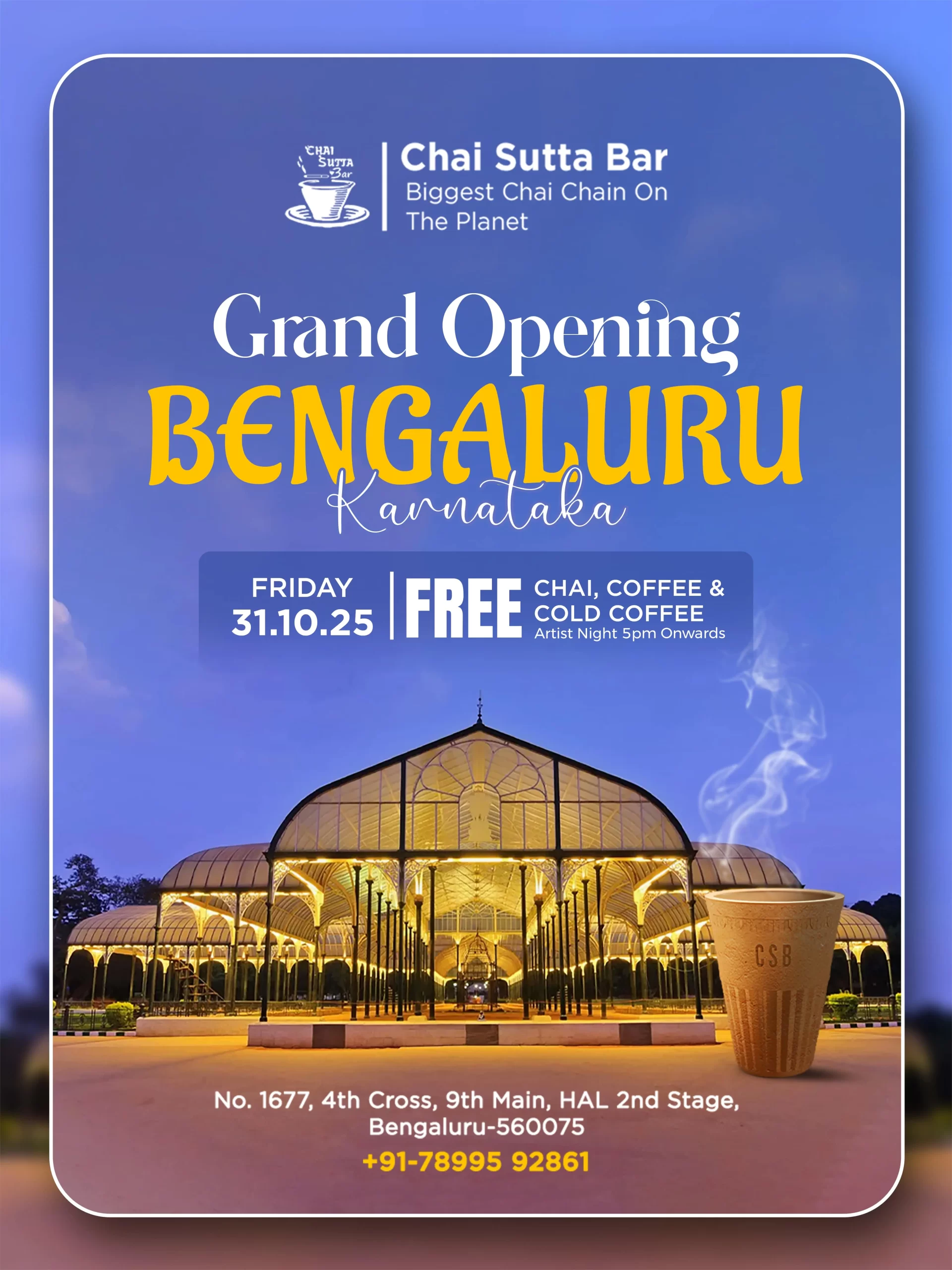 Bengaluru Grand Opening Poster
