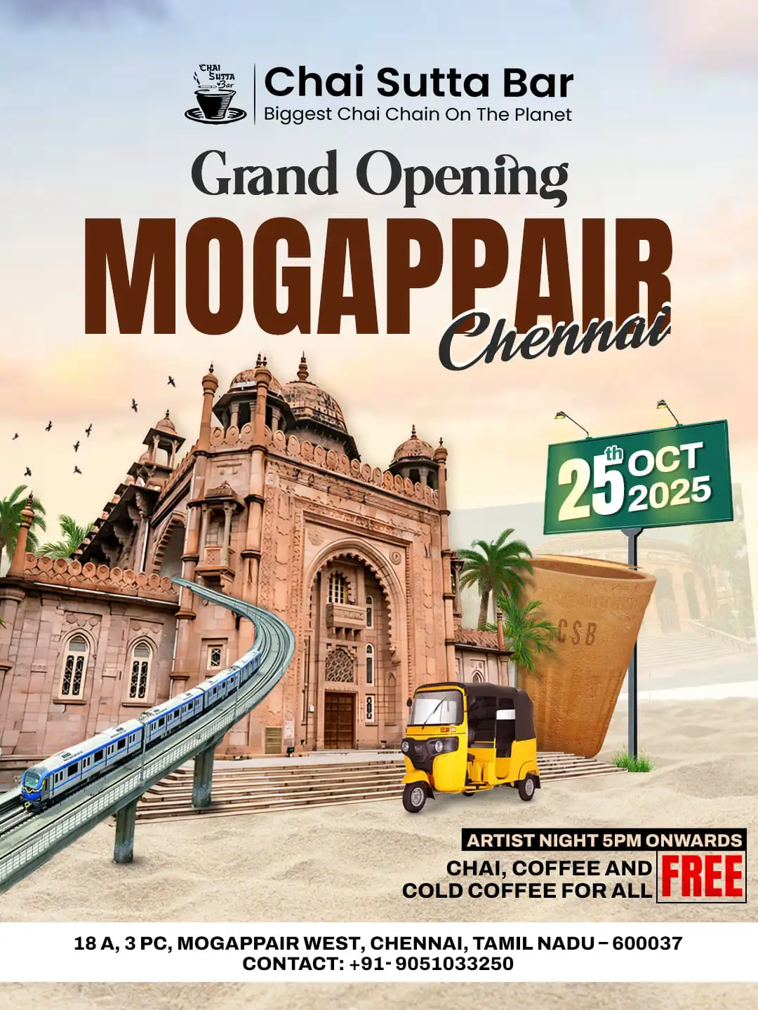 Mogappair West, Chennai Grand Opening Poster