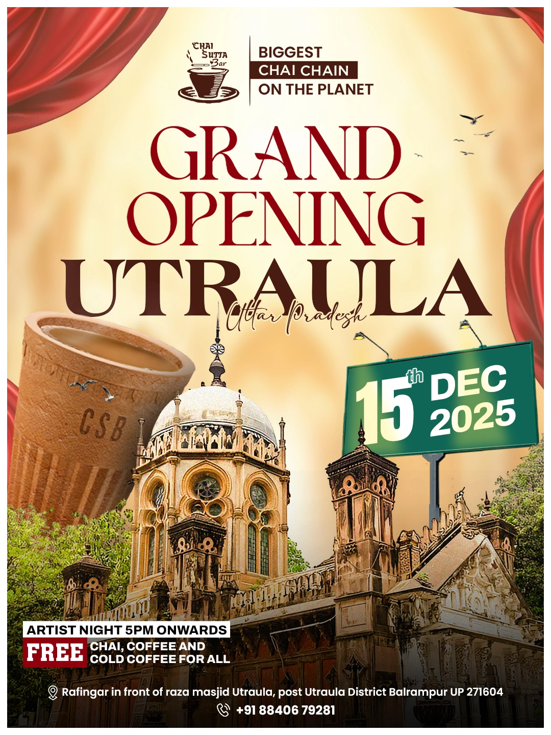 Grand opening poster