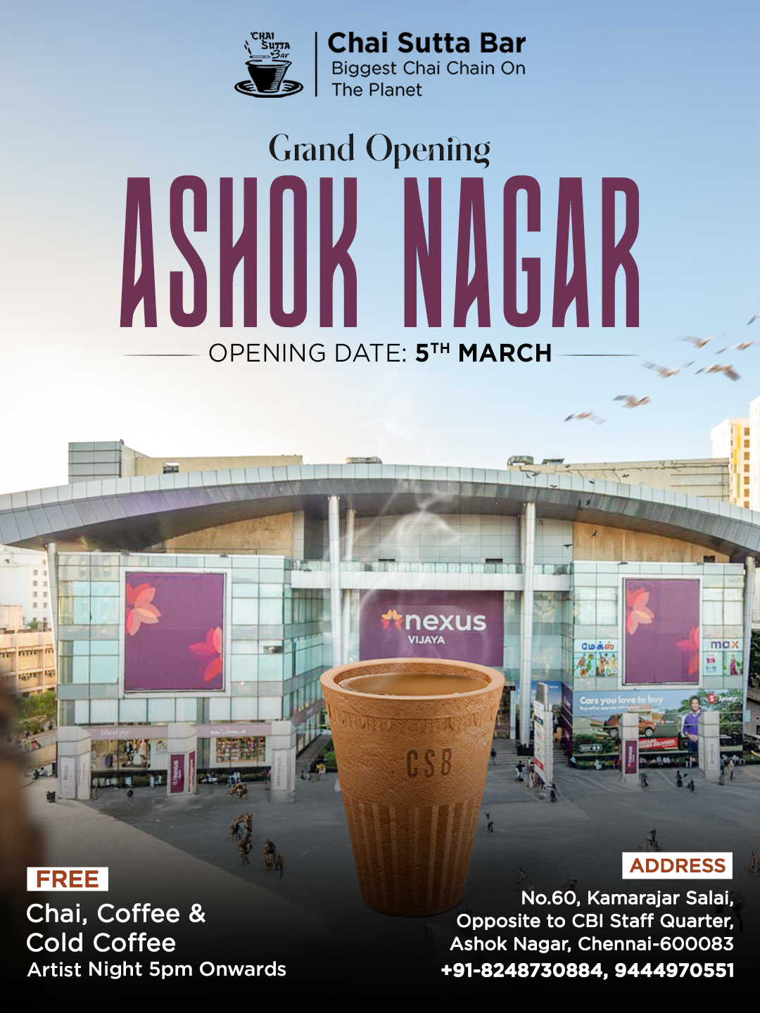 Ashoka Nagar Grand Opening Poster